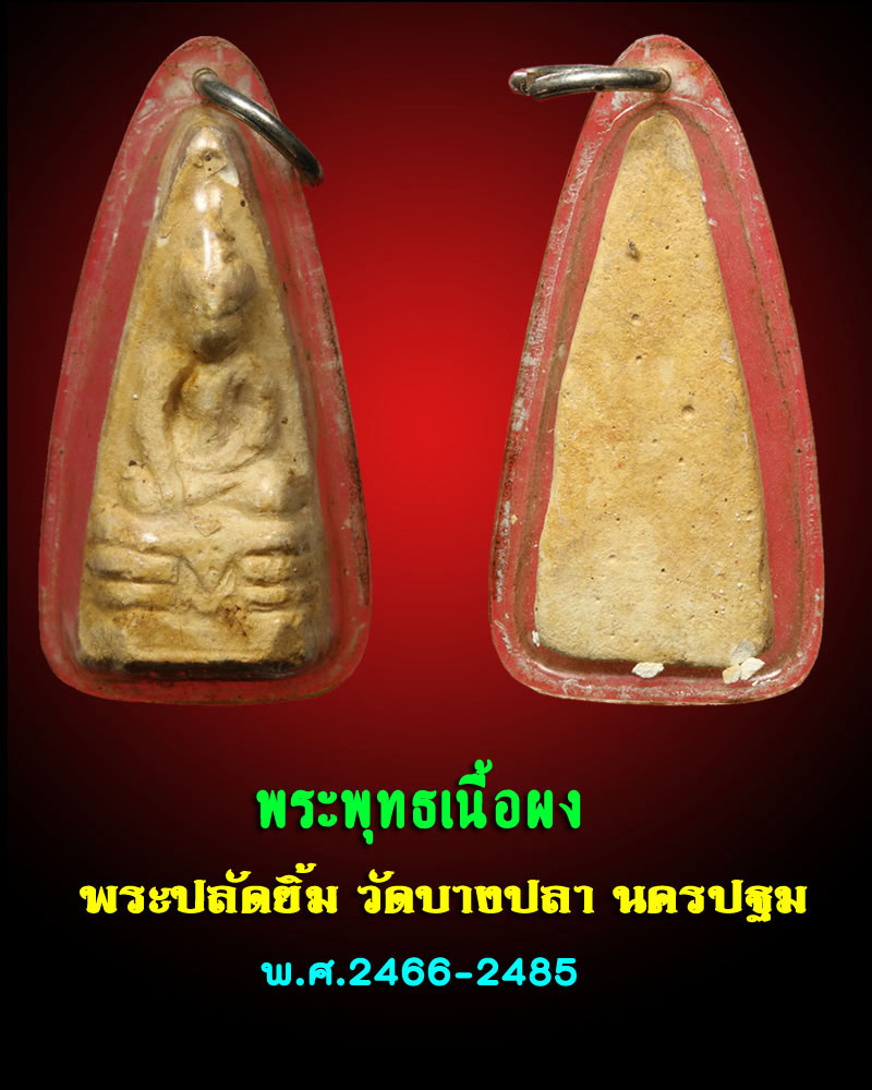 พระพุทธเนื้อผง พระปลัดยิ้ม วัดบางปลา นครปฐม - 1