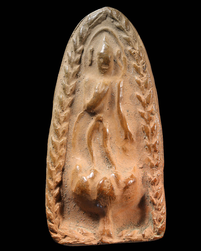 พระลีลาเหยียบดอก เนื้อดิน - 2