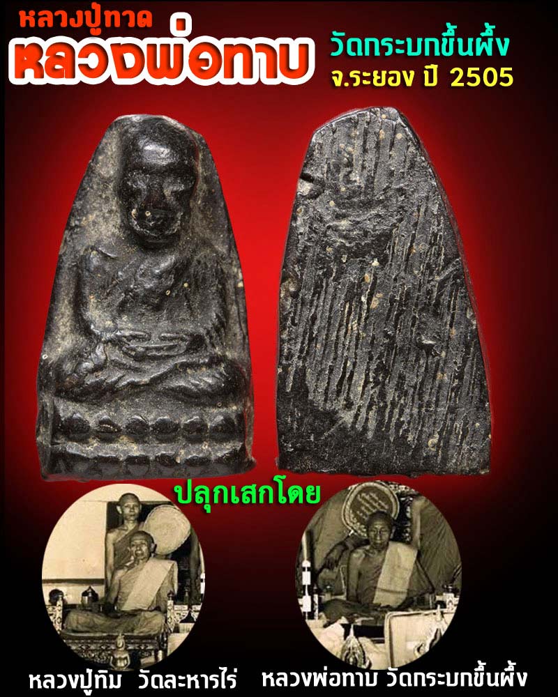 หลวงปู่ทวด หลังกาบหมาก หลวงพ่อทาบ วัดกระบกขึ้นผึ้ง - 1