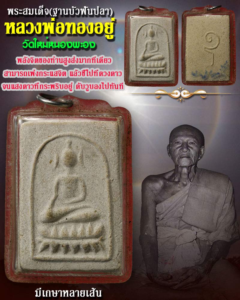 พระสมเด็จฐานบัวฟันปลา หลวงพ่อ ทองอยู่ วัดใหม่หนองพะอง - 1