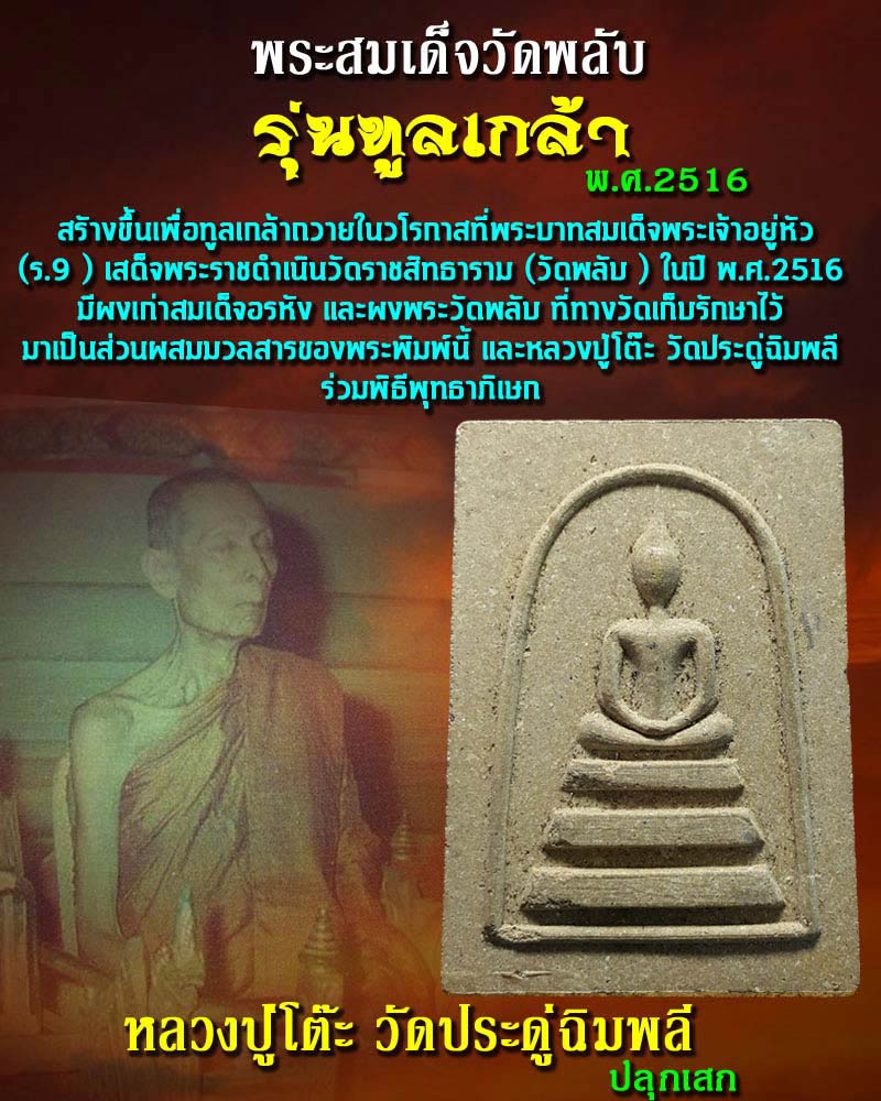 สมเด็จวัดพลับ รุ่นทูลเกล้าฯ ปี 16 หลวงปู่โต๊ะ ปลุกเสก - 1