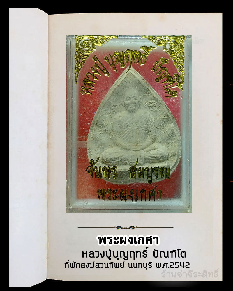 พระผงเกศา หลวงปู่บุญฤทธิ์ ปัณฑิโต พ.ศ.2542 - 4