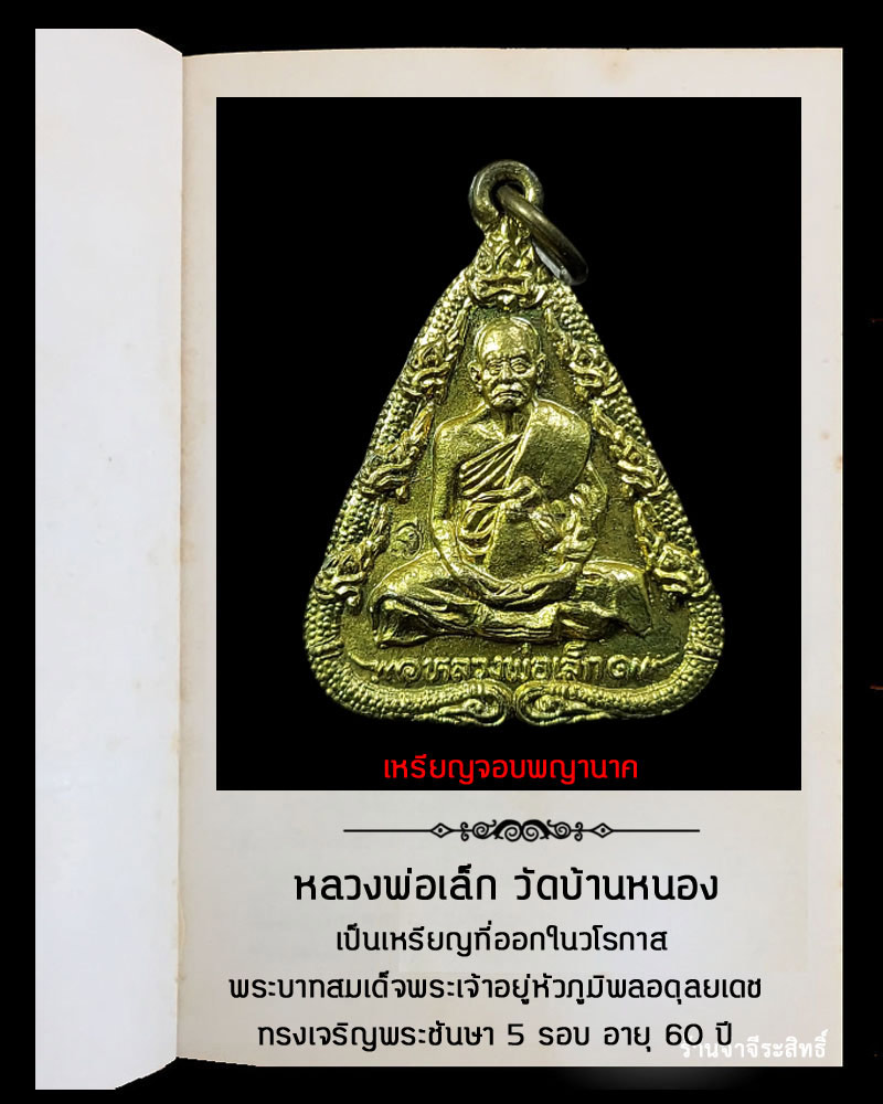เหรียญจอบพญานาค หลวงพ่อเล็ก วัดบ้านหนอง ปี 2530 - 2