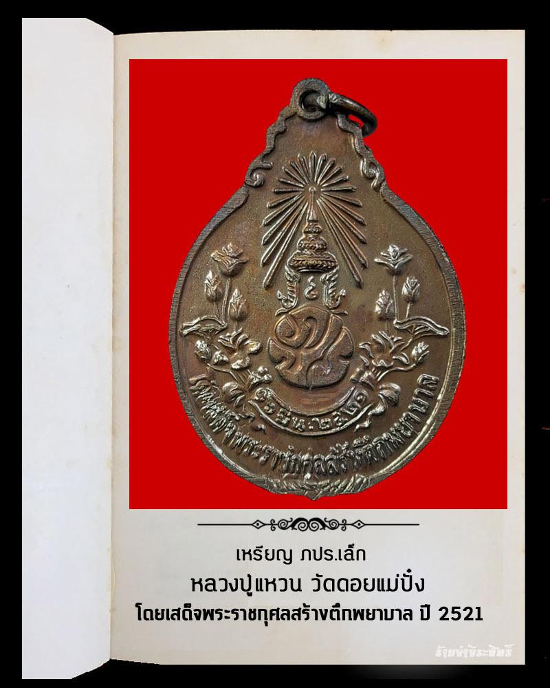 เหรียญ หลวงปู่แหวน หลัง ภปร. เล็ก ปี 21 - 3