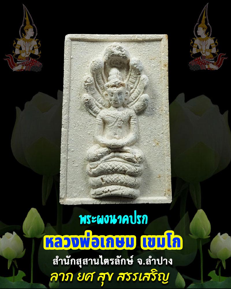 พระนาคปรกหลวงพ่อเกษม เขมโก สำนักสุสานไตรลักษ์ จ.ลำปาง - 1