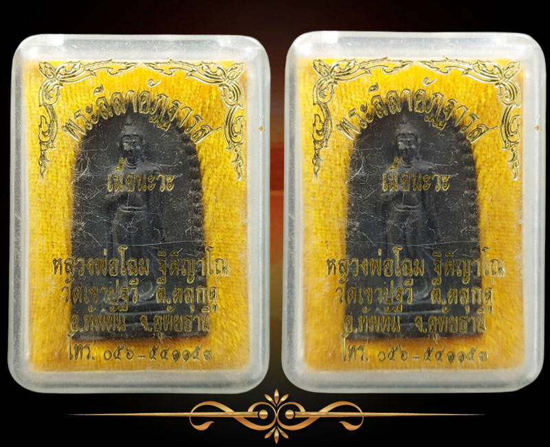 เหรียญหล่อพระลีลาอัฎฐารส หลวงพ่อโฉม วัดเขาปฐวี เนื้อนวโลหะ - 4