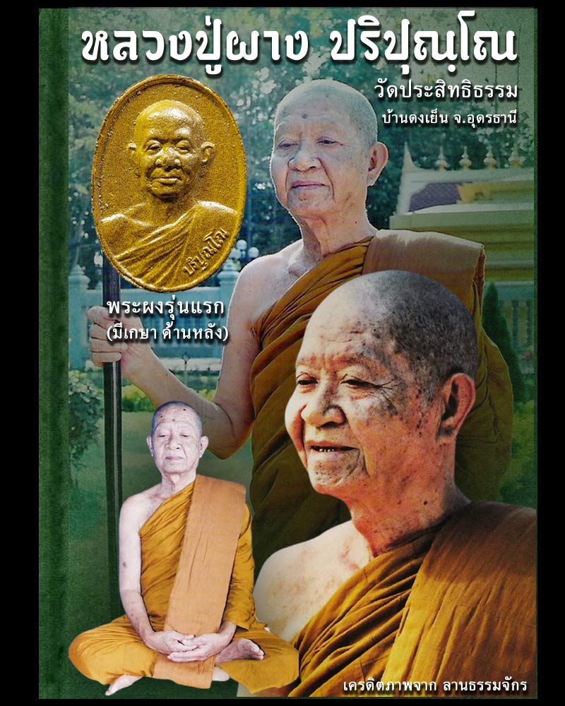 พระผงรุ่นแรก หลวงปู่ผาง ปริปุณโณ วัดประสิทธิธรรม จ.อุดรธานี (มีเกษา) - 1