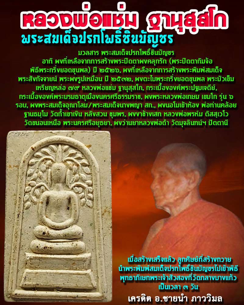 พระสมเด็จปรกโพธิ์ชินปัญชร หลวงพ่อแช่ม วัดดอนยายหอม - 4