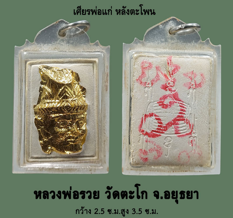 เศียรพ่อแก่ หลังตะโพน หลวงพ่อรวย วัดตะโก อยุธยา - 2