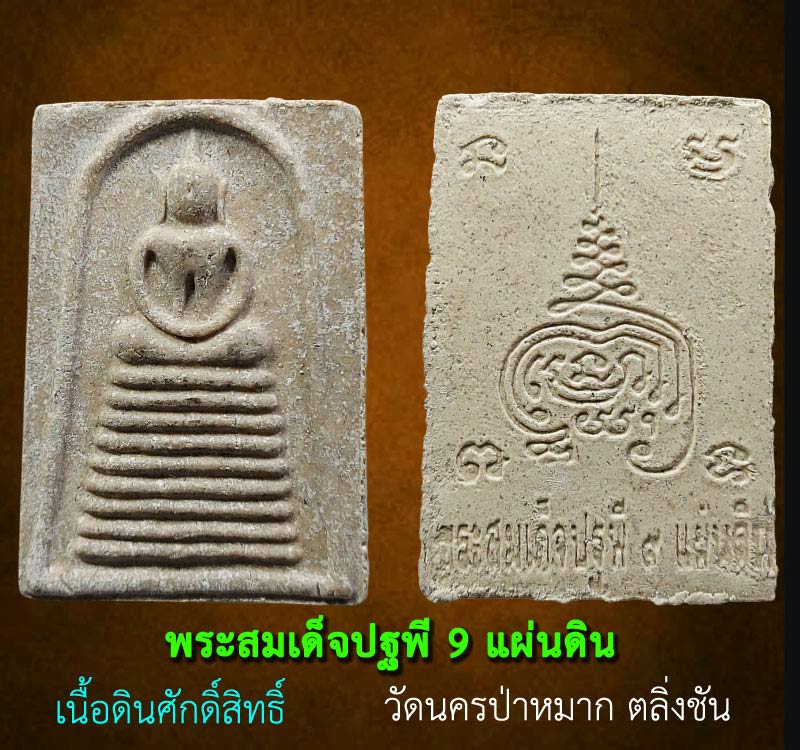 พระสมเด็จปฐพี 9 แผ่นดิน เนื้อดินศักดิ์สิทธิ์ วัดนครป่าหมาก - 2