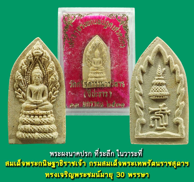 พระผงนาคปรก ที่ระลึก พระเทพฯ 30 พรรษา - 2