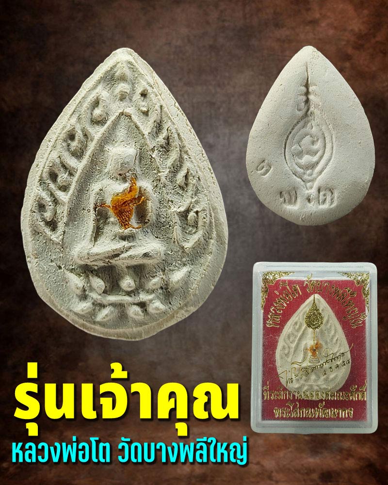 พระหลวงพ่อโต วัดบางพลีใหญ่ เนื้อผง พิมพ์หยดน้ำใหญ่ รุ่นเจ้าคุณ - 1