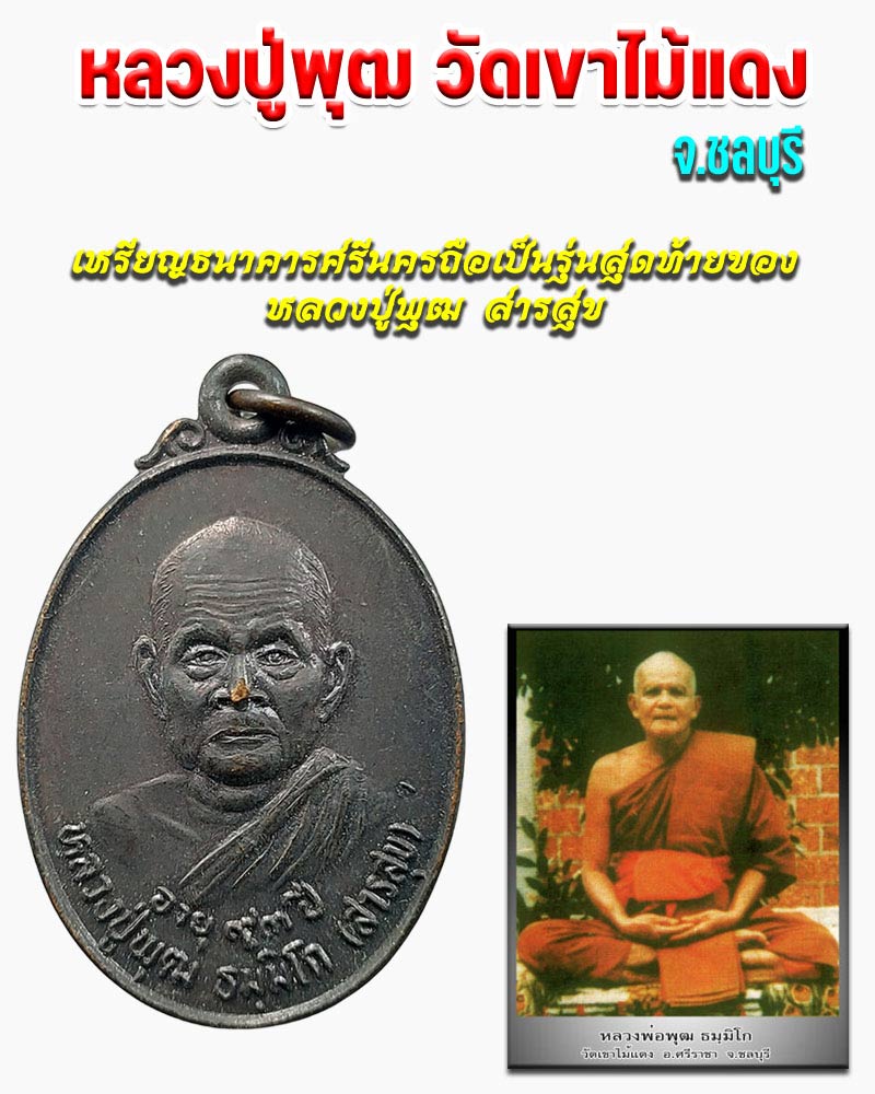 เหรียญ หลวงปู่พุฒ สารสุข วัดเขาไม้แดง - 1