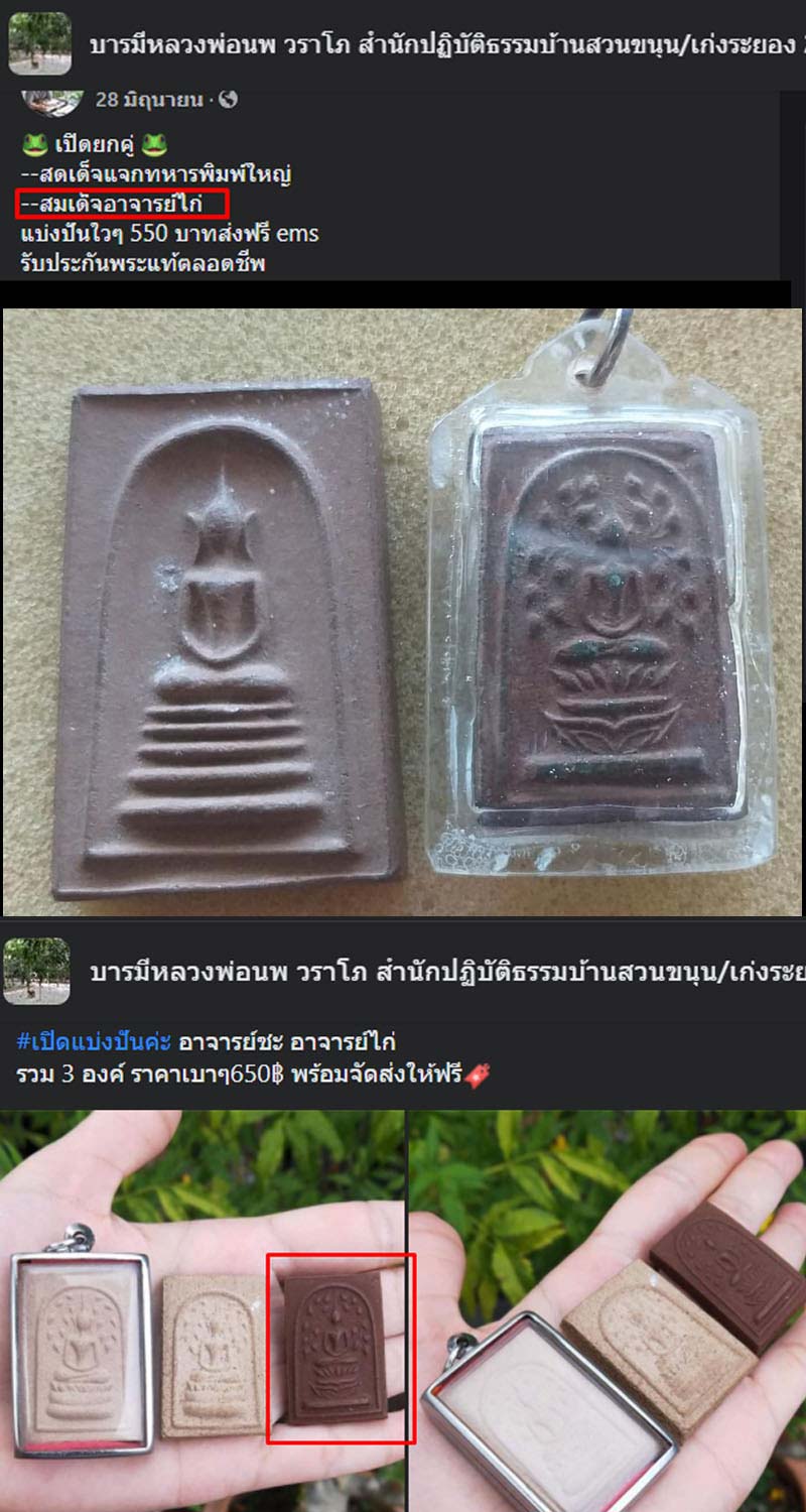 พระสมเด็จปรกโพธิ์ฐานเปลวเพลิง หลวงพ่อนพ วราโภ (3) - 3
