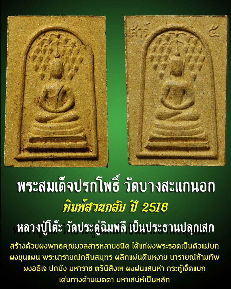 สมเด็จปรกโพธิ์ วัดบางสะแกนอกปี 2516 - 1