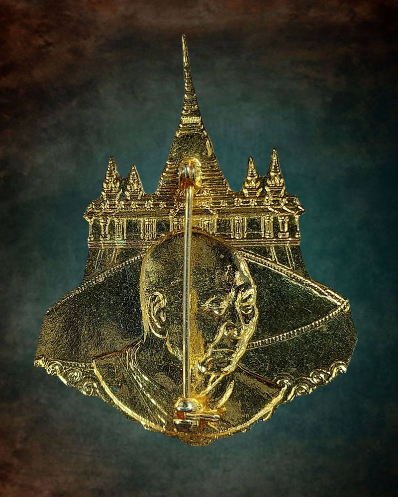 เข็มกลัดลงยา สมเด็จพระพุฒาจารย์ (เกี่ยว อุปเสโณ) วัดสระเกศ - 3
