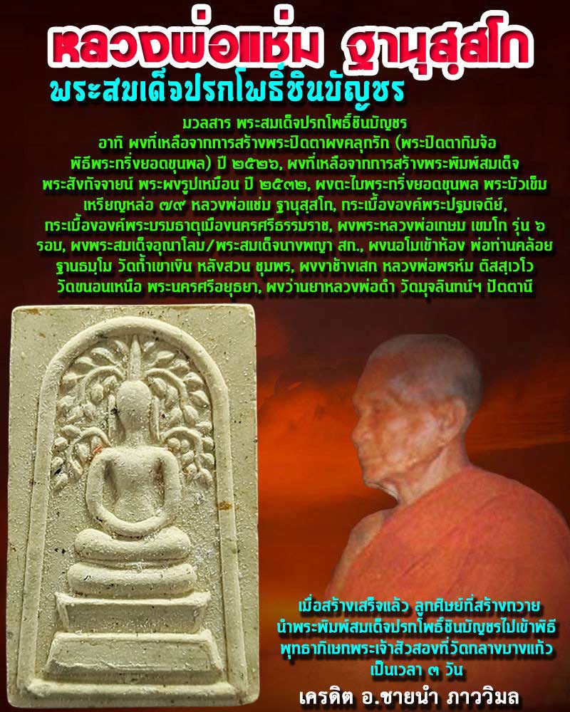 พระสมเด็จปรกโพธิ์ชินปัญชร หลวงพ่อแช่ม วัดดอนยายหอม - 1