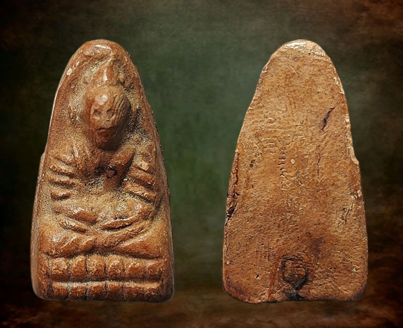 รูปเหมือนเซียนแป๊ะโค้ว(หัวตะเข้) พิมพ์ใหญ่ เนื้อดิน ปี 2505 - 2