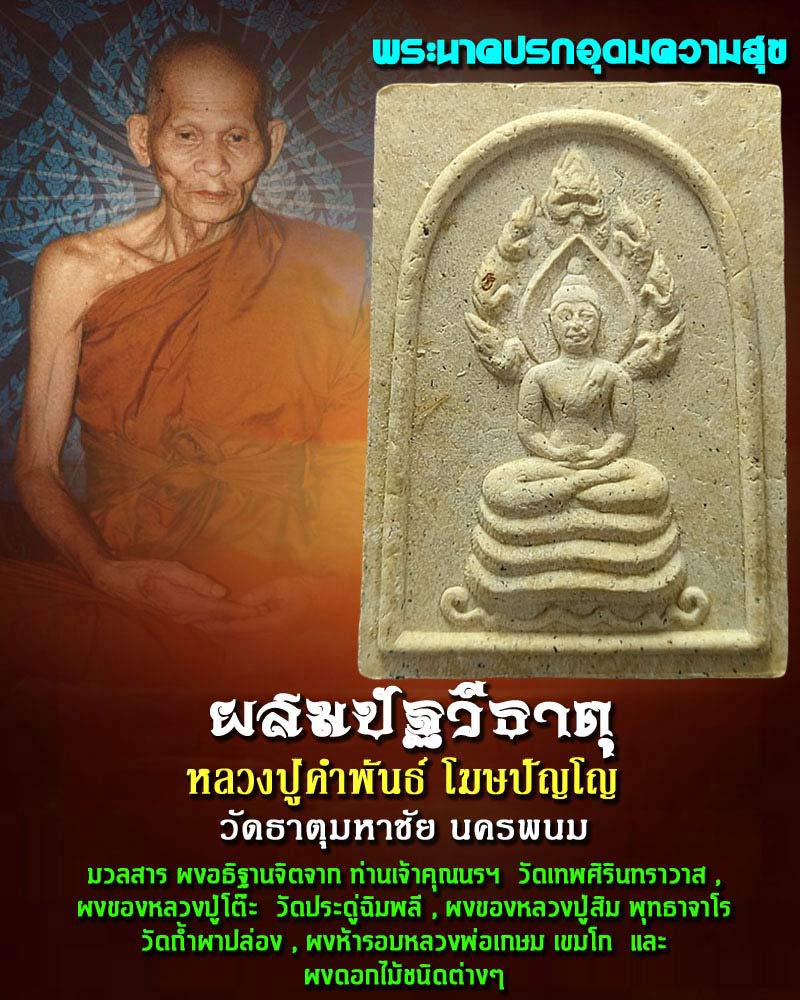 พระนาคปรกปัฐวีธาตุ หลวงปู่คำพันธ์ วัดธาตุมหาชัย - 1