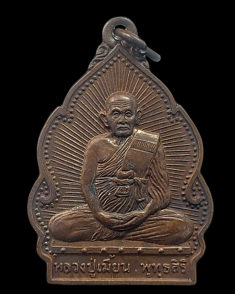 เหรียญปลอดโรค หลวงพ่อเมี้ยน วัดโพธิ์กบเจา อยุธยา ปี 2538 - 2