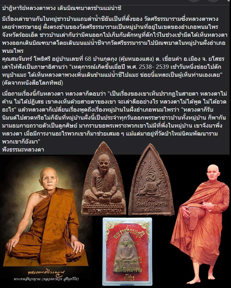 พระผงรูปเหมือน พิมพ์เตารีด หลวงปู่พวง วัดศรีธรรมาราม - 1