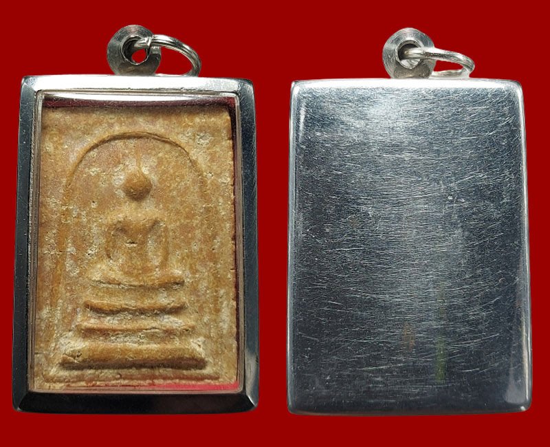 พระสมเด็จ 3 ชั้น หลังรูปเหมือนมีกรอบกระจก เจ้าคุณนร  วัดหัวไทร ปี 2513 - 4