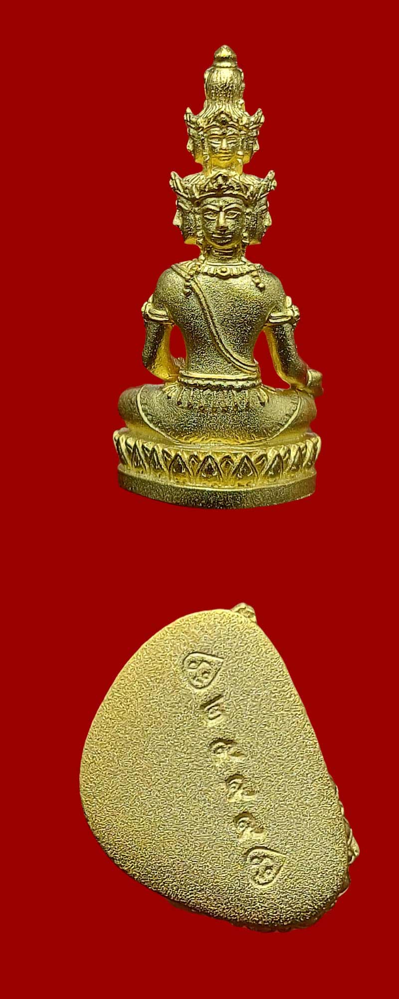 พระ ๙ หน้ามหาเศรษฐี รุ่น สรงน้ำ ๙๑ หลวงพ่อทองดำ วัดถ้ำตะเพียนทอง จ.ลพบุรี - 4