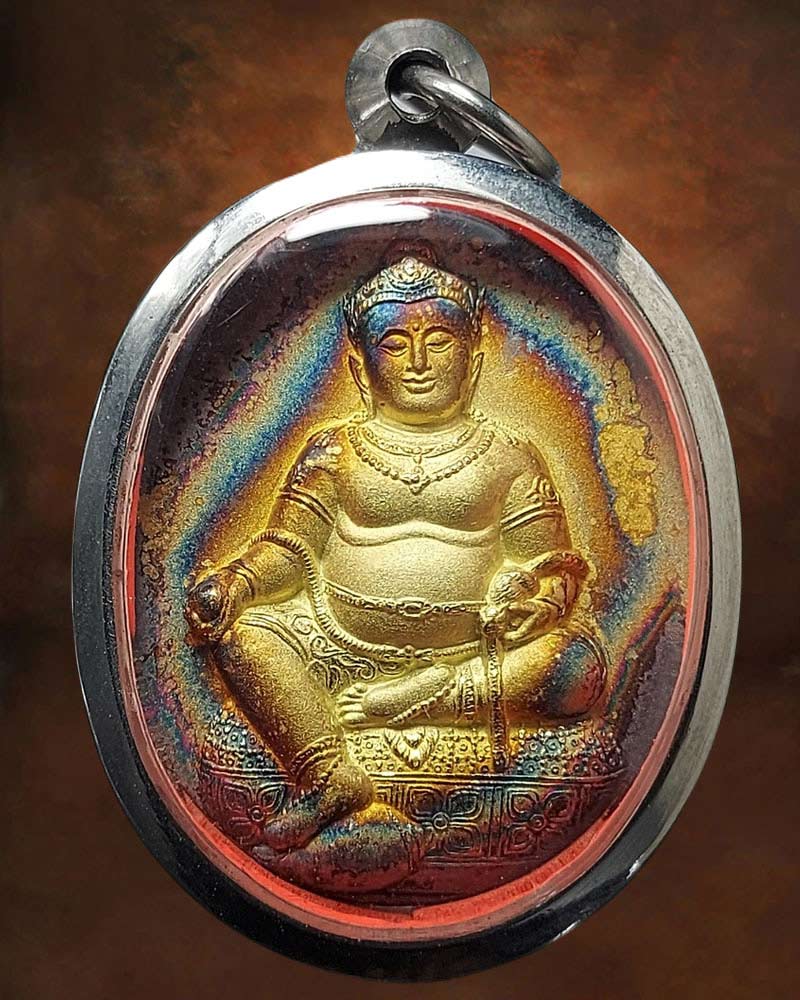 พระธนบดีศรีธรรมราช (พิมพ์ใหญ่ ชุบทองพ่นทราย) ปี 48 วัดชะเมา - 2