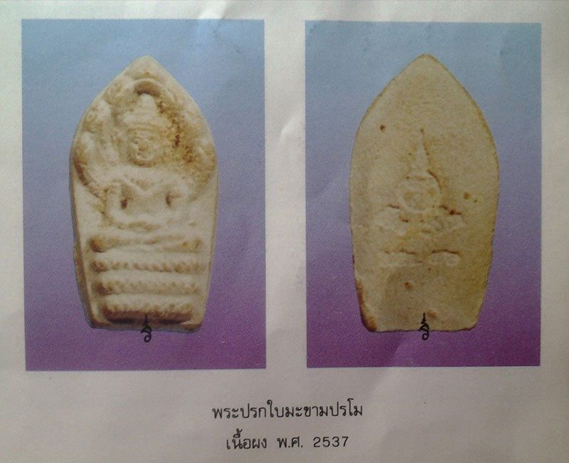 พระปรกใบมะขาม เนื้อผง หลวงปู่เริ่ม ปรโม วัดจุกกะเฌอ จ.ชลบุรี - 2
