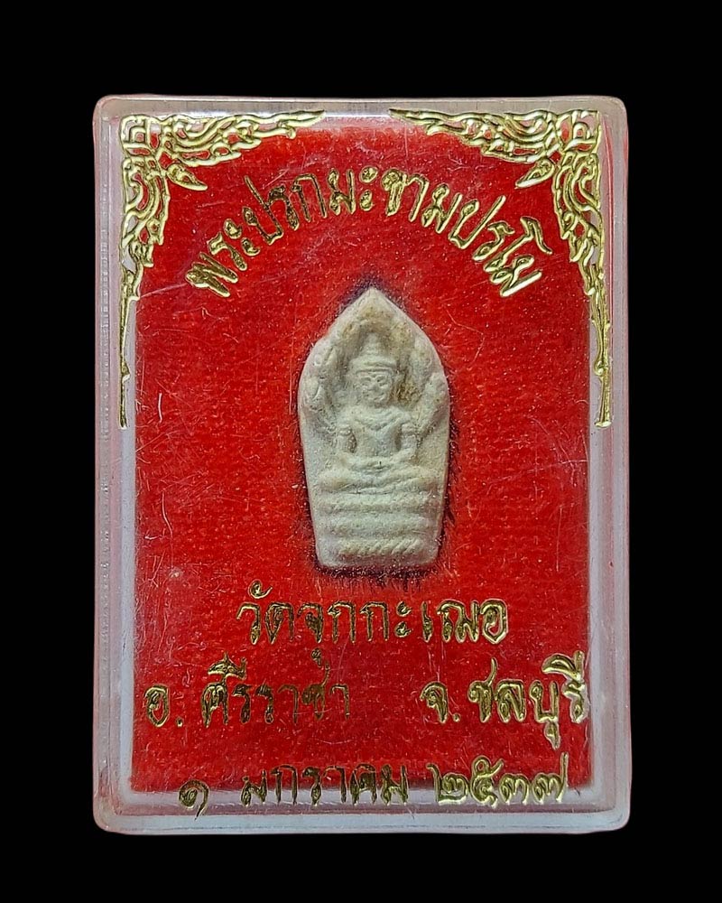 พระปรกใบมะขาม เนื้อผง หลวงปู่เริ่ม ปรโม วัดจุกกะเฌอ จ.ชลบุรี - 4