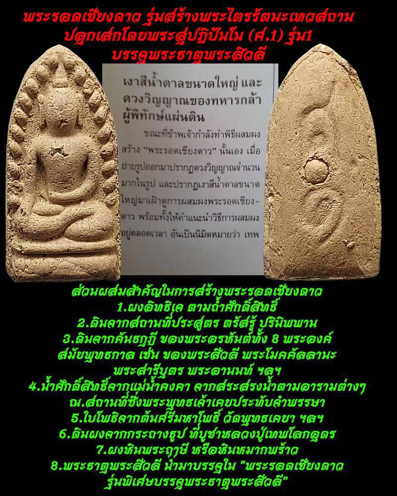 พระรอดเชียงดาว รุ่น 1 บรรจุพระบรมสารีริกธาตุ - 1