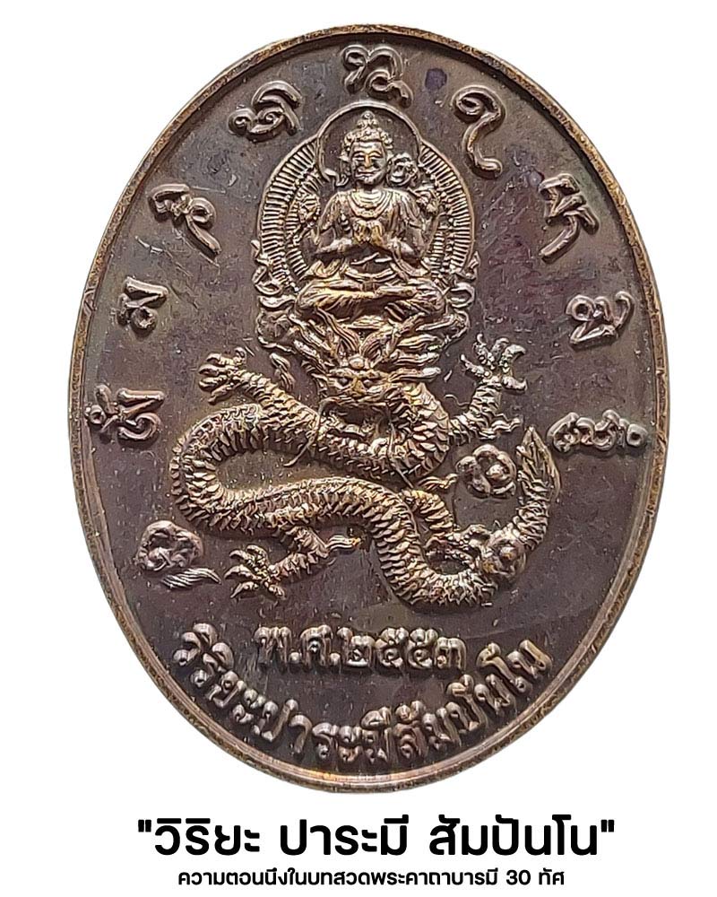 เหรียญ วิริยะปาระมีสัมปันโน หลวงปู่เกลี้ยง เตชธมฺโม ปี 2553 ” - 1