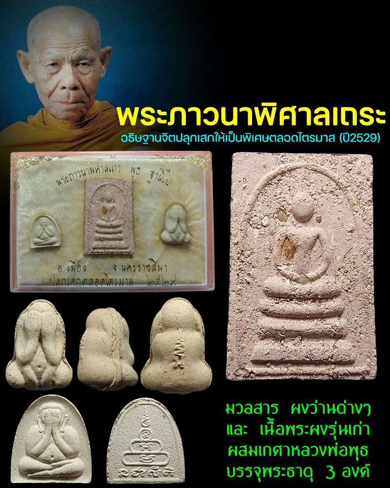 ชุดพระผง หลวงพ่อพุธ ฐานิโย วัดป่าสาละวัน - 1