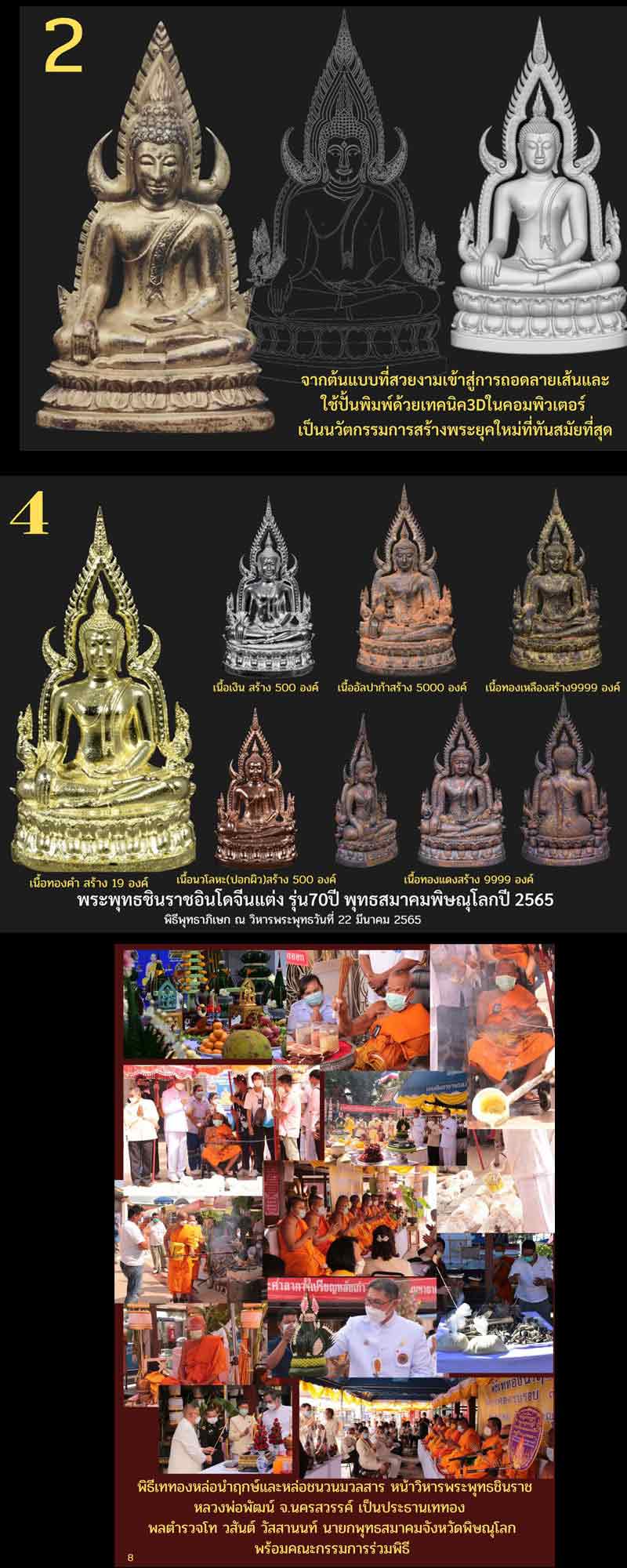 พระพุทธชินราชอินโดจีนพิมพ์แต่ง รุ่น70ปี พุทธสมาคมพิษณุโลก - 2