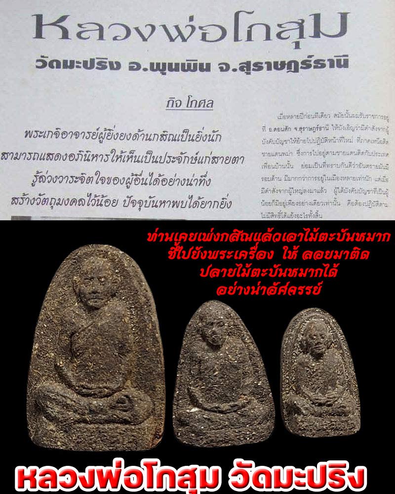 พระผงรูปเหมือน หลวงพ่อโกสุม วัดมะปริง จ.สุราษฏร์ธานี - 1