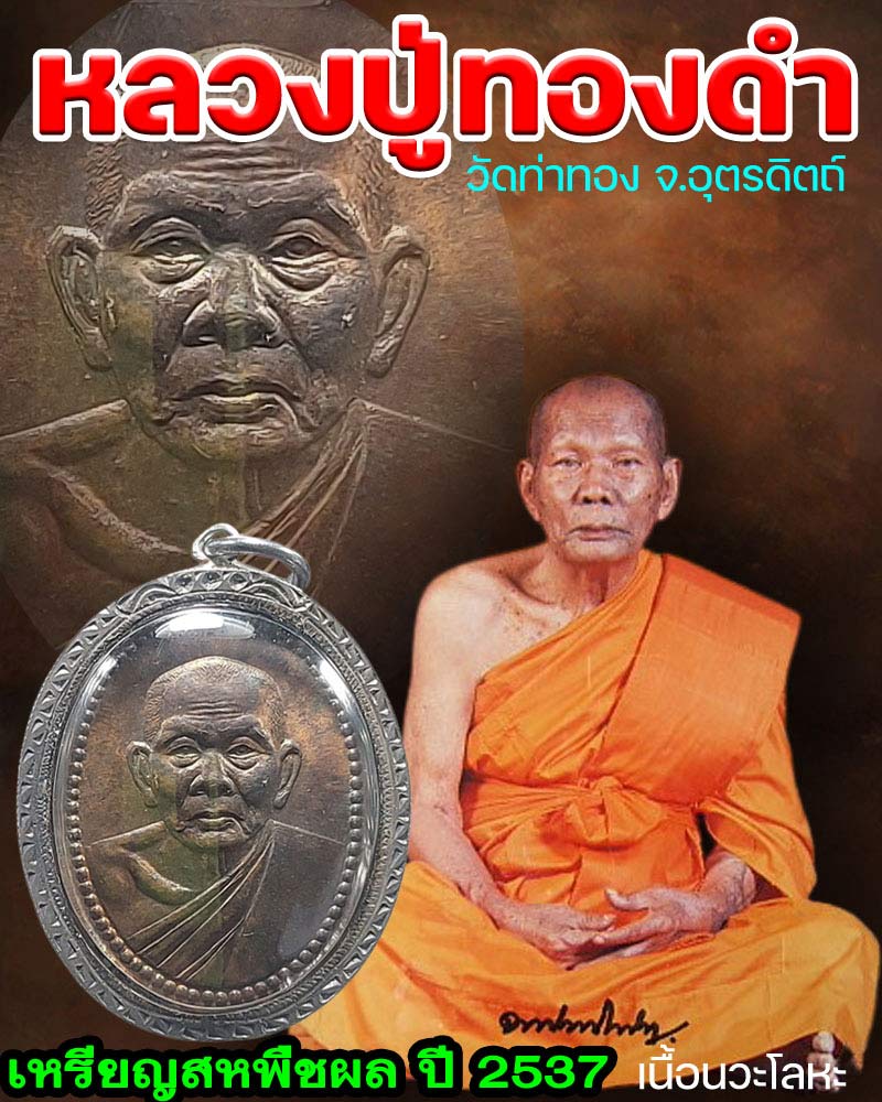 เหรียญรูปเหมือนครึ่งองค์ รุ่นสหพืชผล หลวงปู่ทองดำ วัดท่าทอง - 1