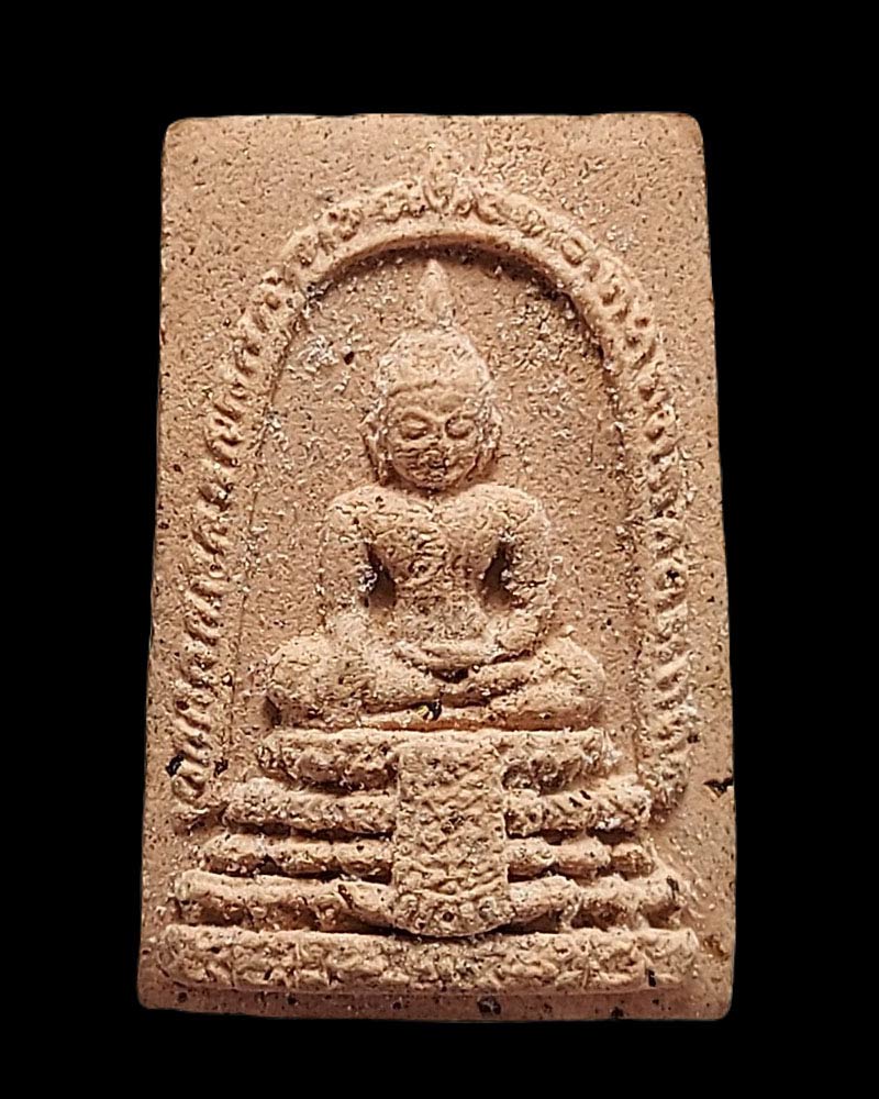 พระผง เนื้อกระเบื้องโบสถ์ ติดแผ่นกาย หลวงพ่อวัดไร่ขิง - 2