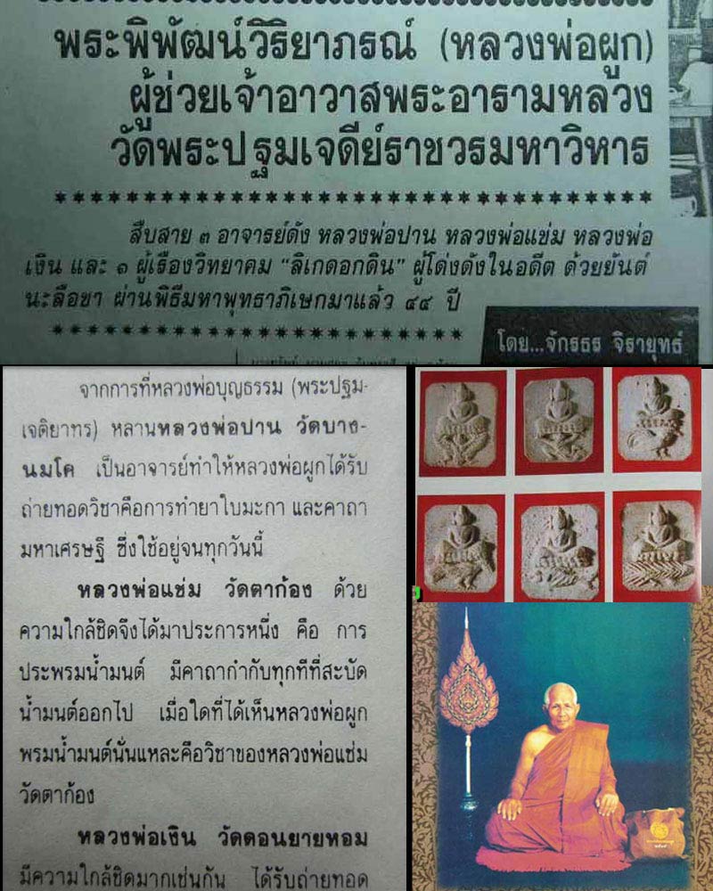 พระผงประทับสัตว์ หลวงพ่อผูก วัดพระปฐมเจดีย์ - 1