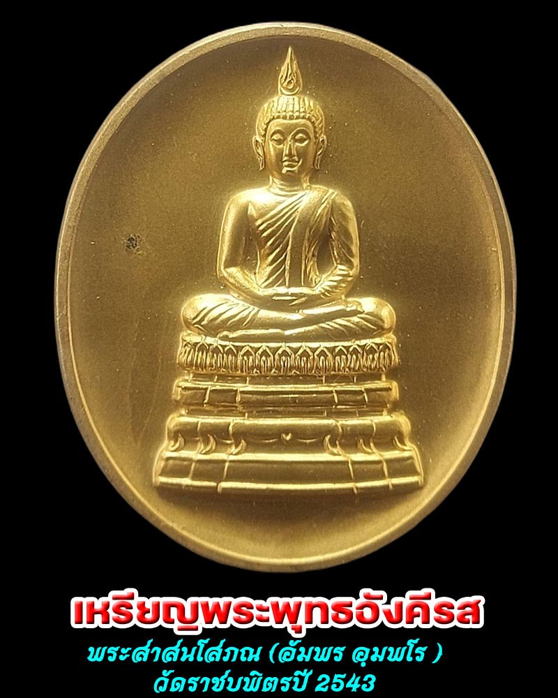 เหรียญพระพุทธอังคีรส พระสาสนโสภณ (อัมพร อฺมพโร ) วัดราชบพิตรปี 2543 - 1