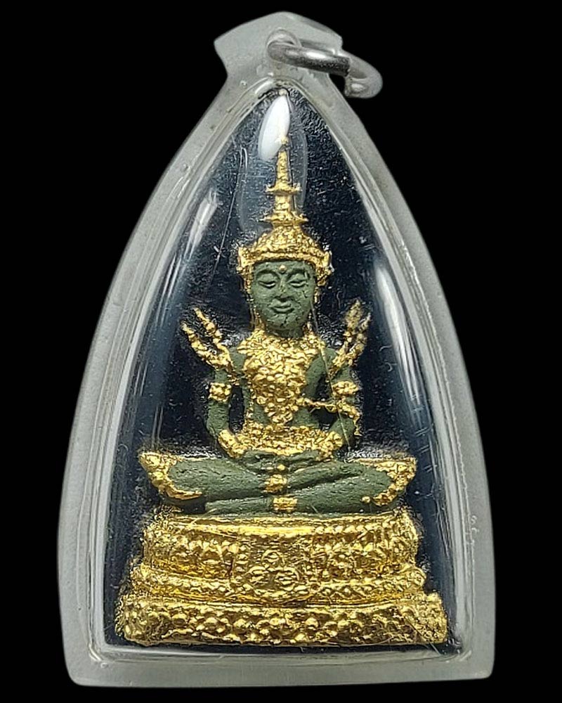 พระแก้วมรกต ร.ศ.200 เนื้อผง ลงรักปิดทอง พิมพ์ใหญ่ - 2