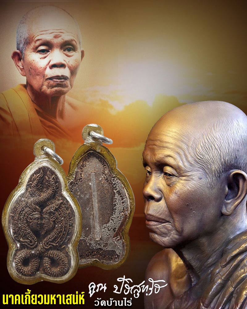 พระผง นาคเกี้ยวมหาเสน่ห์ หลวงพ่อคูณ วัดบ้านไร่   - 1