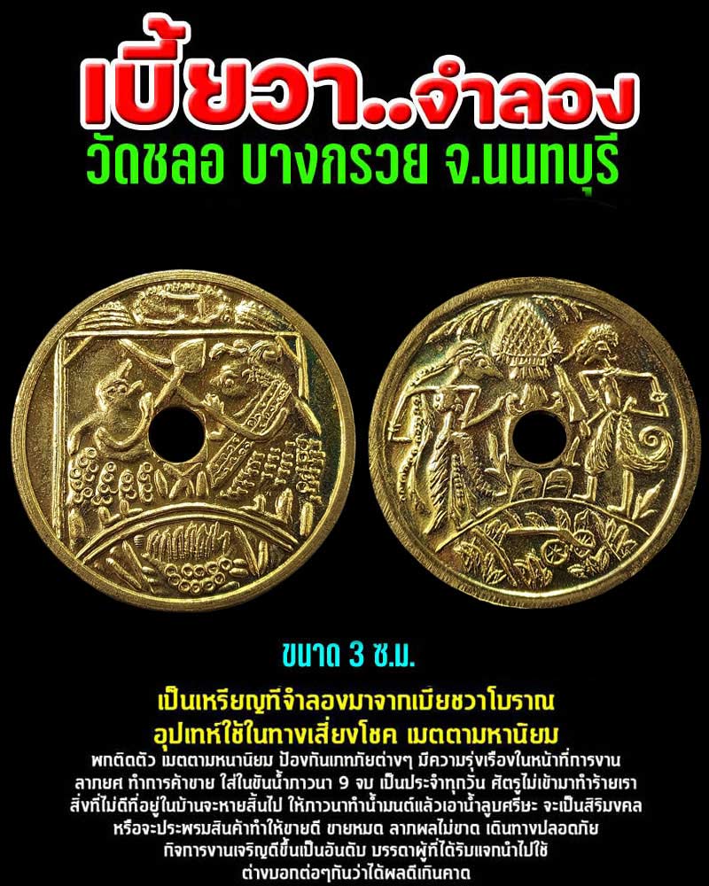 เบี้ยวาจำลอง วัดชลอ บางกรวย จ.นนทบุรี - 1