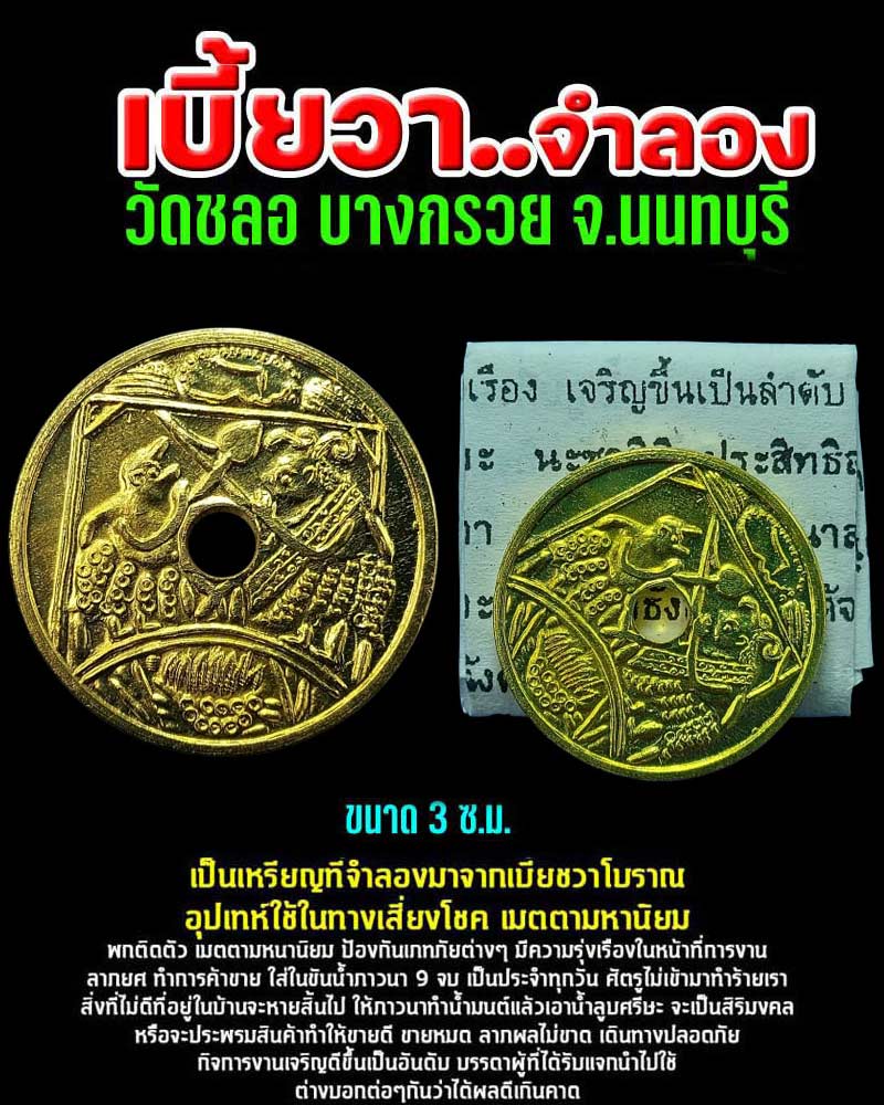 เบี้ยวาจำลอง วัดชลอ บางกรวย จ.นนทบุรี - 1
