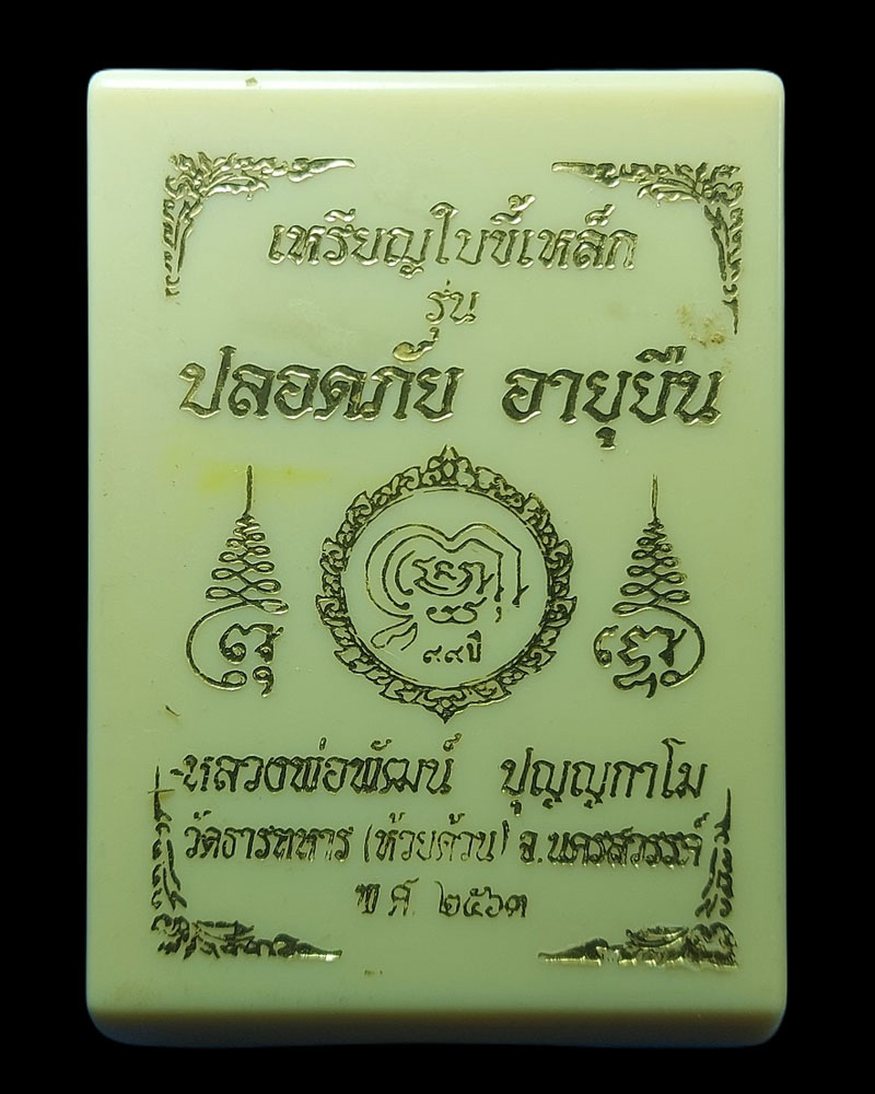เหรียญใบขี้เหล็ก หลวงพ่อพัฒน์ วัดห้วยด้วน นครสวรรค์ รุ่น ปลอดภัย อายุยืน - 5