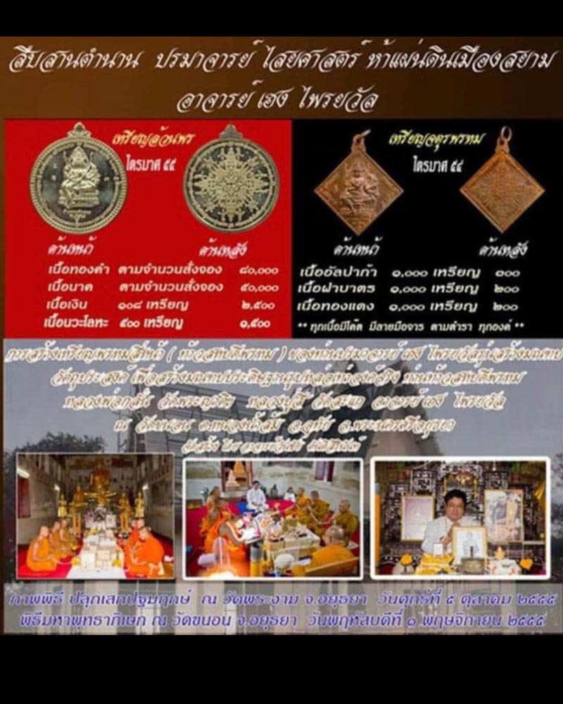 เหรียญท้าวสหัมบดีพรหม รุ่นล้วนพร อาจารย์วันชัย - 2
