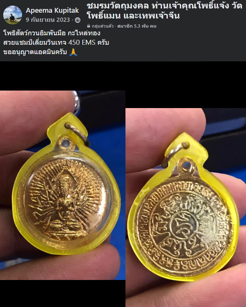 เหรียญพระโพธิสัตว์ เจ้าแม่กวนอิม พันกร วัดโพธิ์แมน - 4