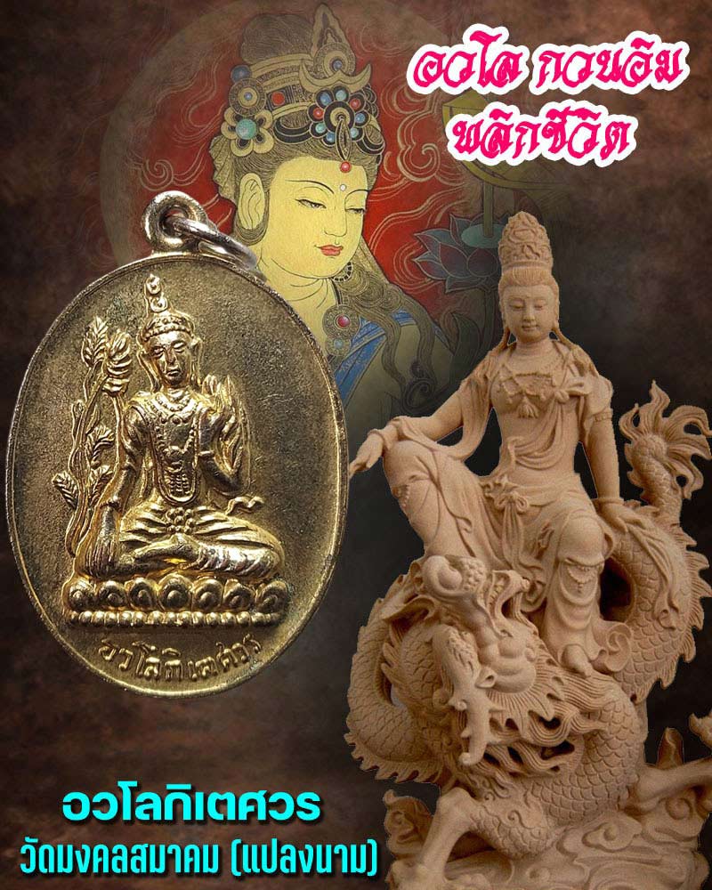 เหรียญอวโล กวนอิม พลิกชีวิต วัด มงคลสมาคม (แปลงนาม) - 1