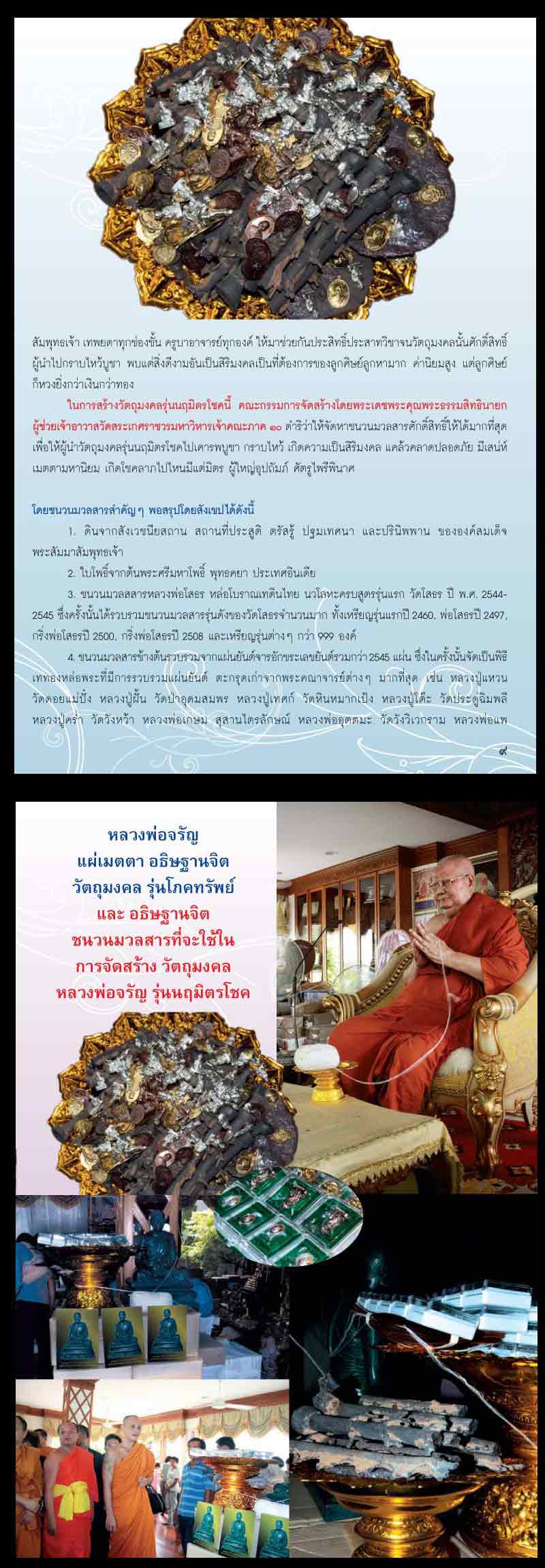 สมเด็จนฤมิตรโชค หลวงพ่อจรัญ วัดอัมพวัน สิงห์บุรี ปี 2554 - 2