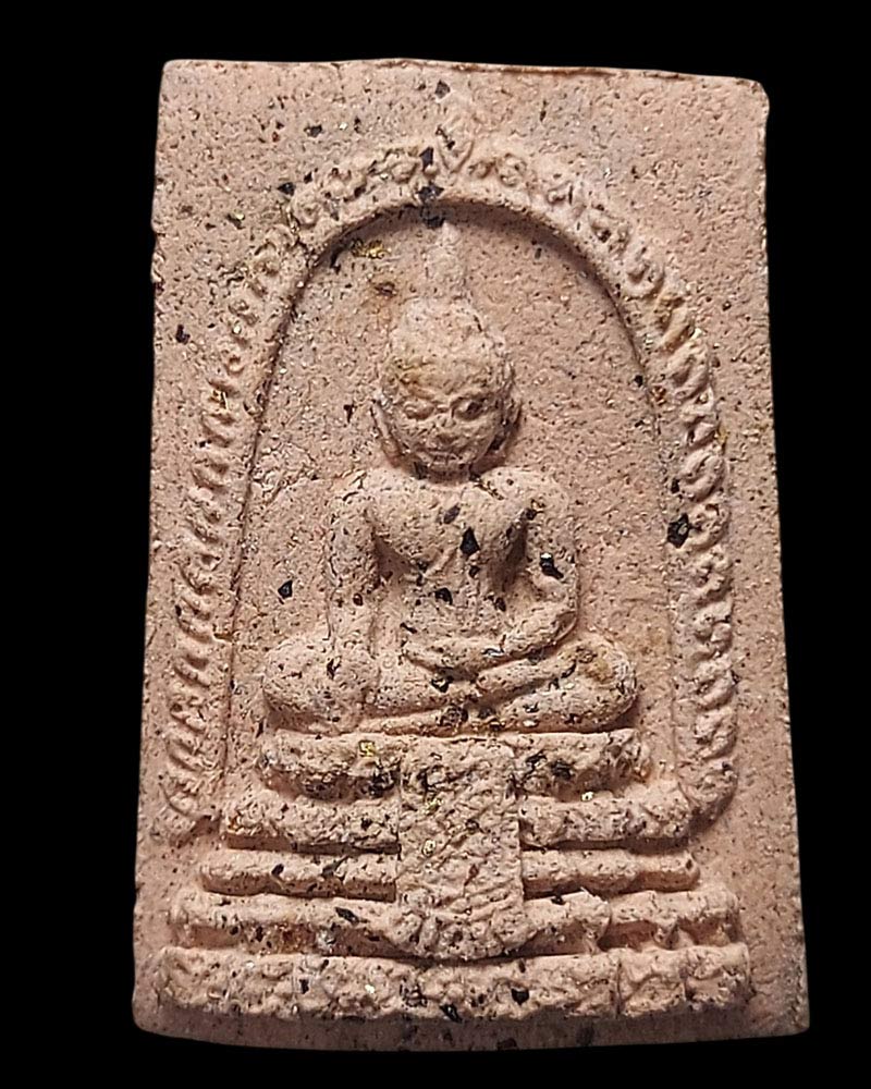 พระผง เนื้อกระเบื้องโบสถ์ ติดแผ่นกาย หลวงพ่อวัดไร่ขิง - 2