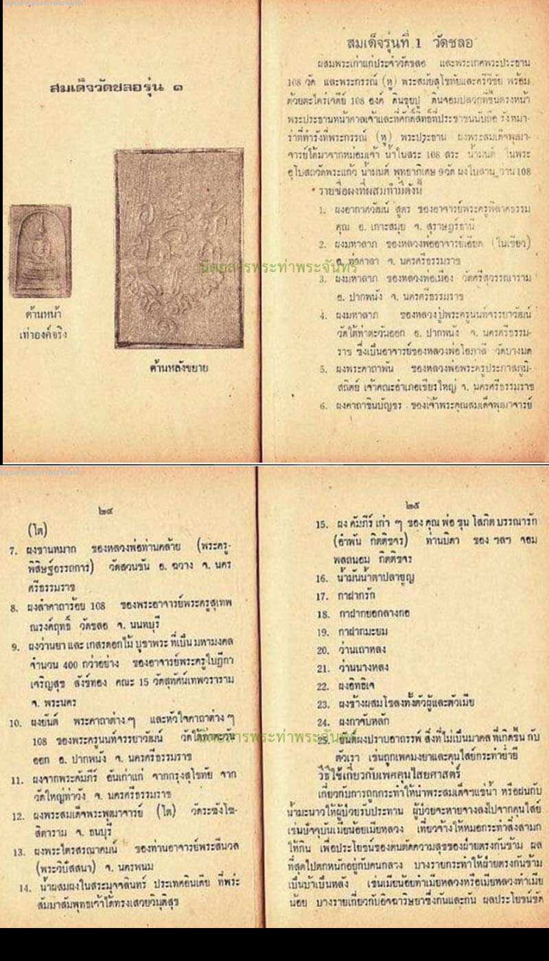 สมเด็จ รุ่นแรก วัดชลอ หลวงปู่เขียว วัดหรงบล ปลุกเสก - 5